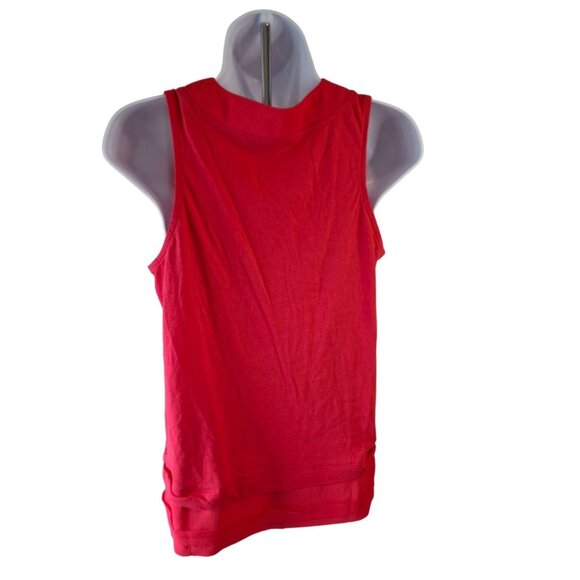 Banana Republic Womens VNeck Tank Top S Red Sleeveless Lagenlook Y2K Corpcore - Picture 2 of 6